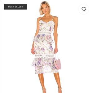 Beautiful floral cocktail dress - peplum detail